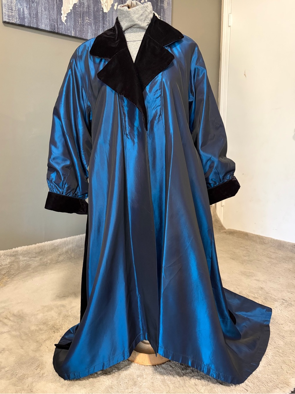 VTG Victoria's Secret Gold Label 1989 Operatic Dressing Gown Robe Duster OS